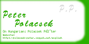 peter polacsek business card